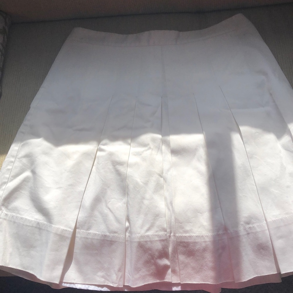 Ann Taylor LOFT White pleads skirt